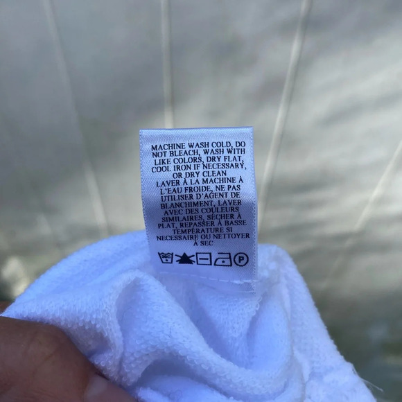 A.L.C. Front Tie White Cropped Sweater Size Large - Picture 5 of 6